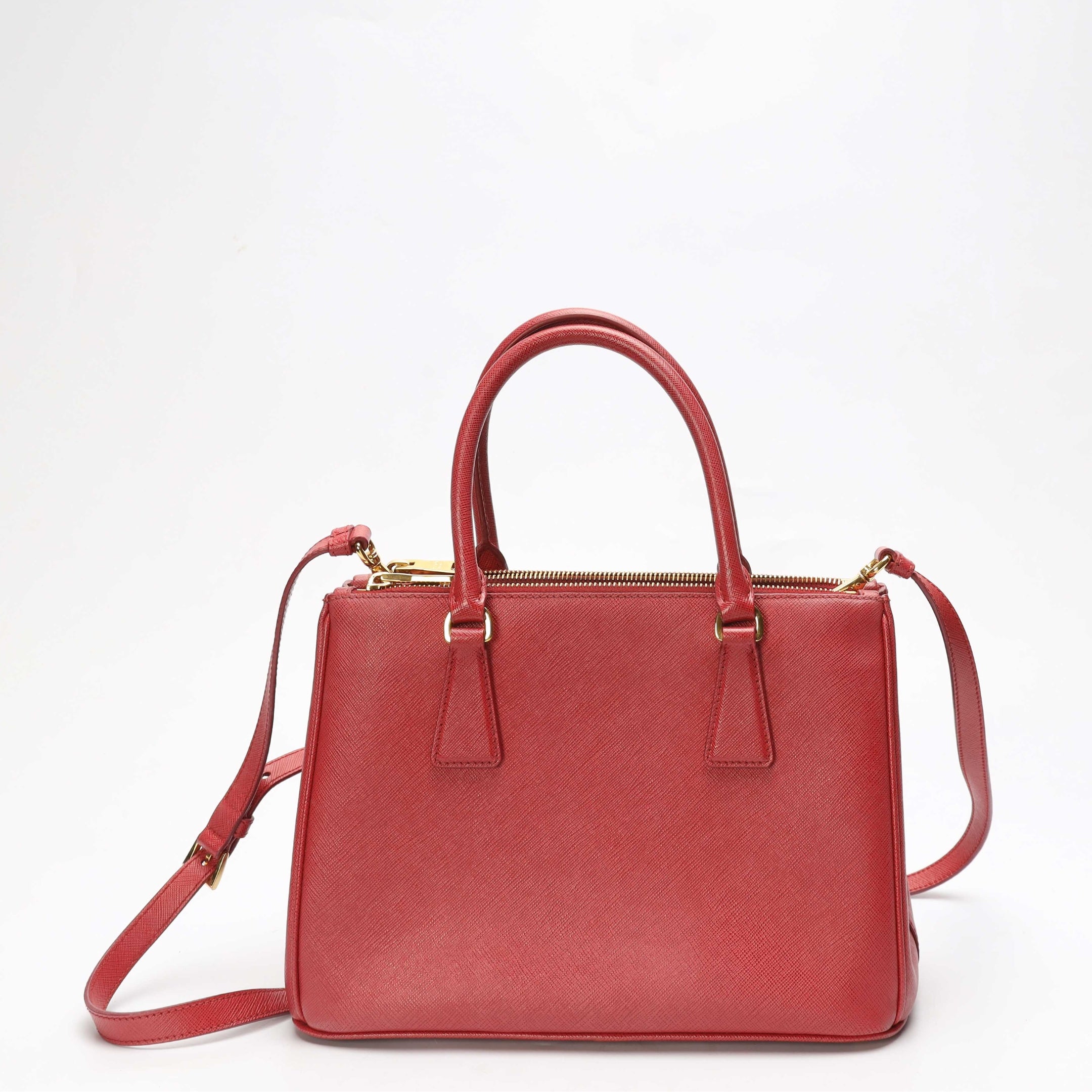 Prada Galleria Red Satchel Crosbody Bag