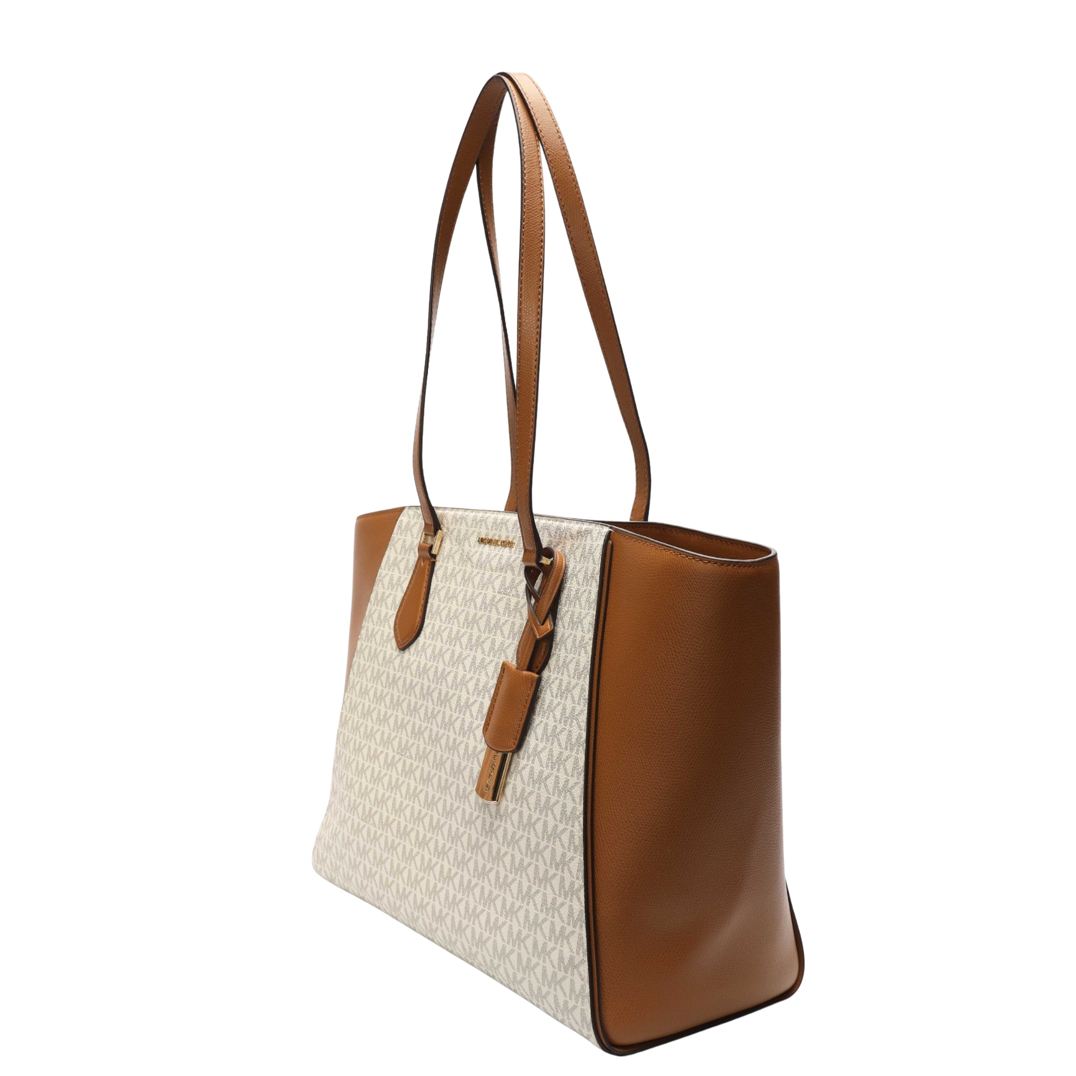 Michael Kors Taryn Large Vanilla Acorn Logo Tote