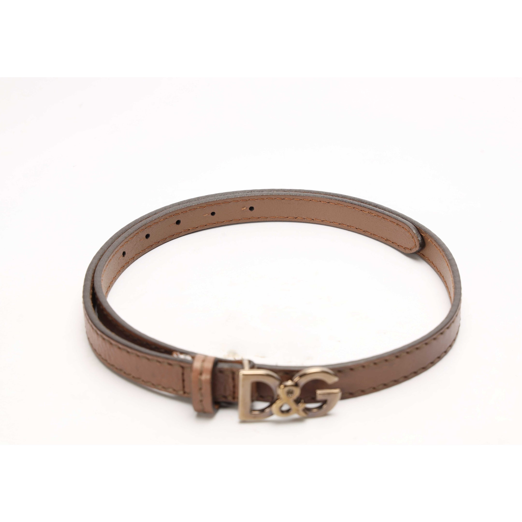 Dolce and Gabbana Brown Buckle Belt