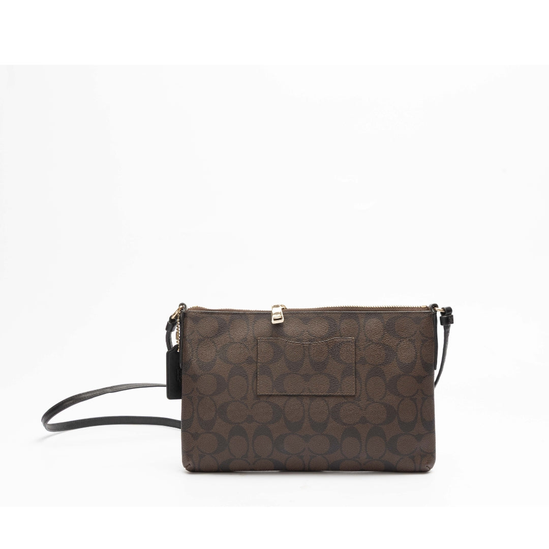 Coach Brown Signature Monogram Sling Bag