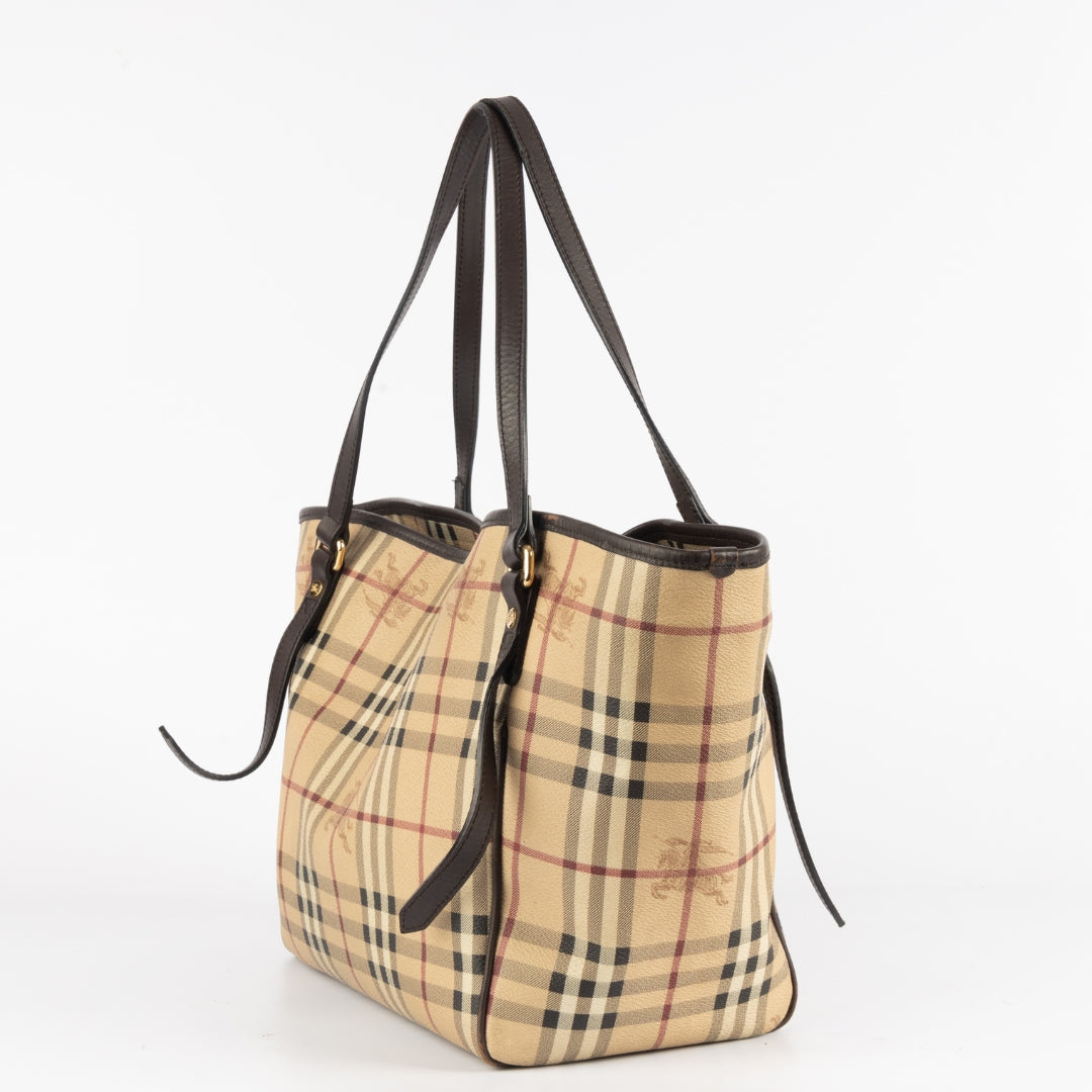 Burberry Canterbury Haymarket Coated Canvas Tote