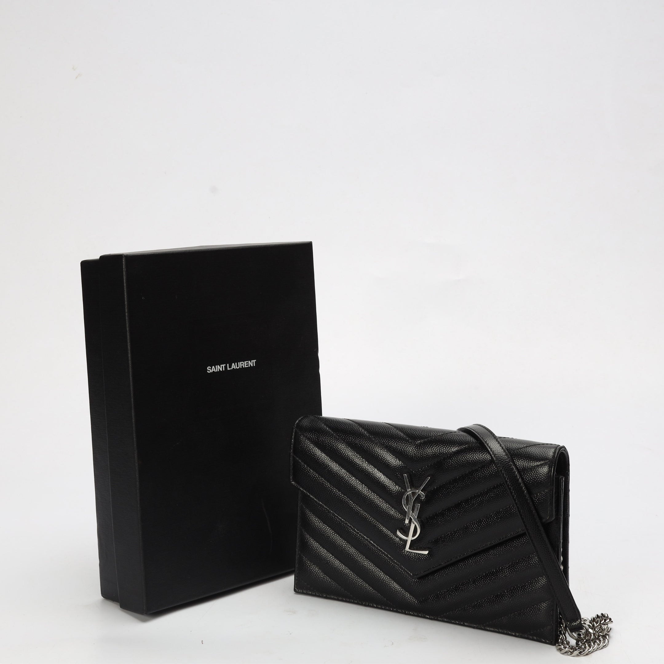Saint Laurent Cassandre Envelope Chain Wallet
