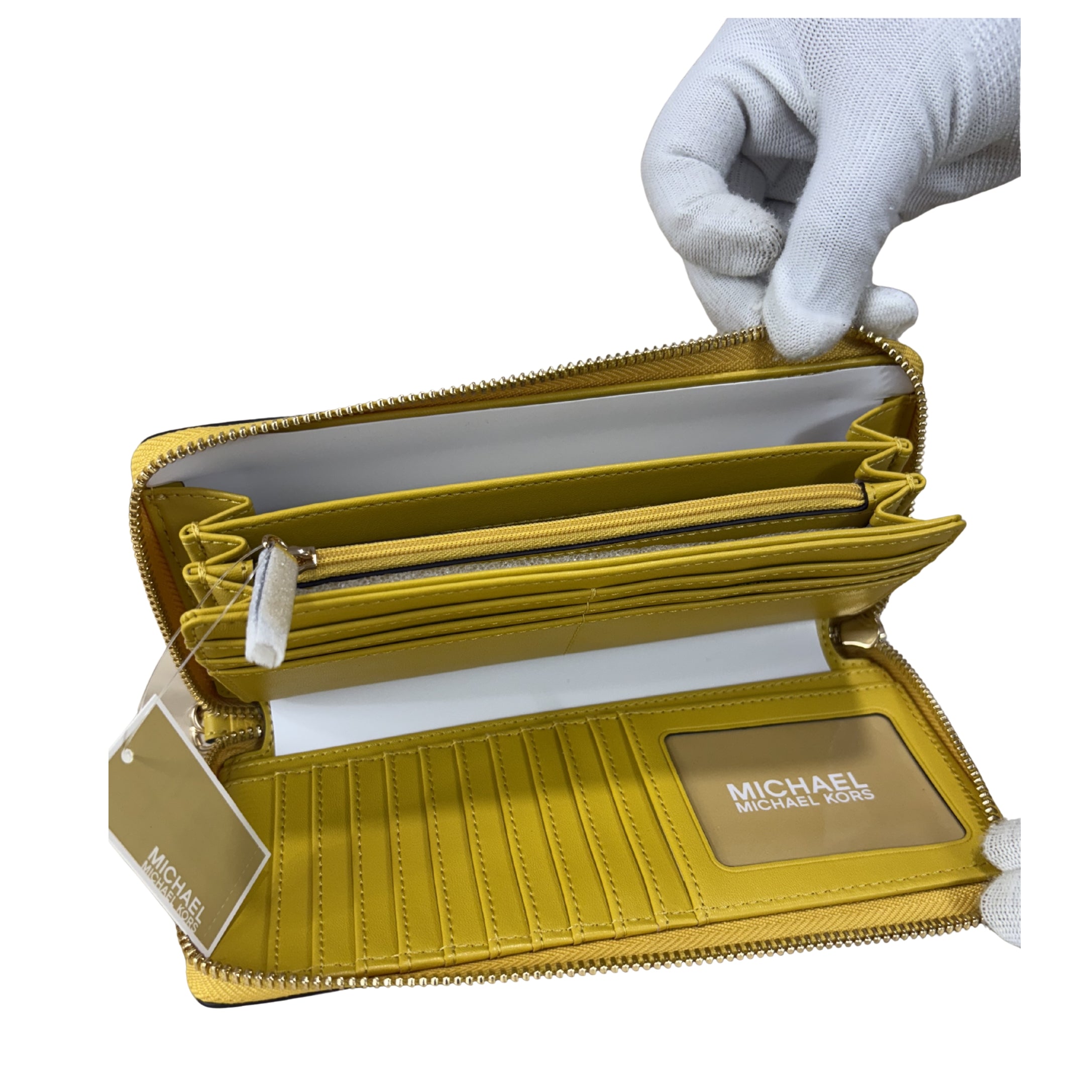Michael Kors Yellow Jet Set Zip Wallet