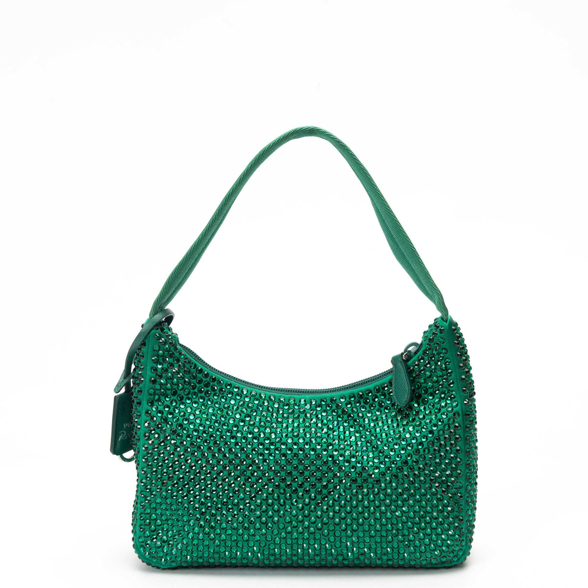 Prada Green Crystals Shoulder Bag