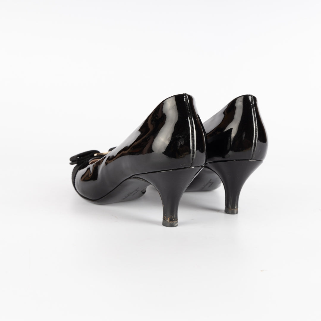 Salvatore Ferragamo Patent Leather Vara Bow Pumps