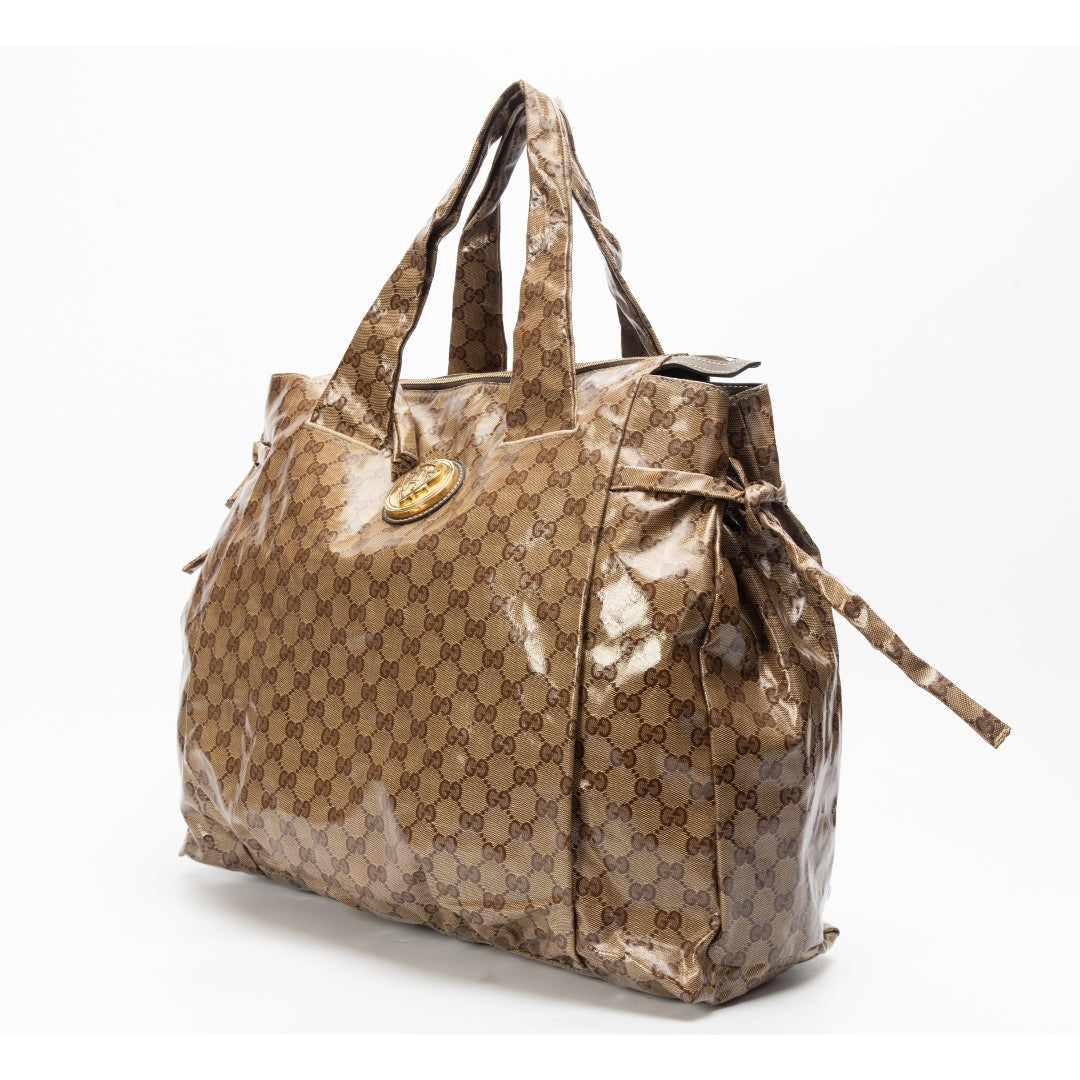 Gucci GG Crystal Coated Canvas Large Hysteria Tote