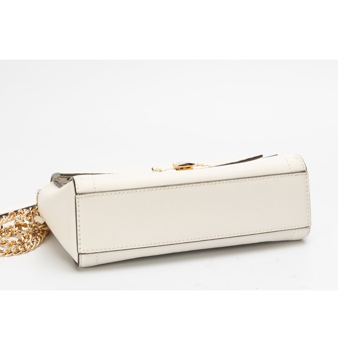 Michael Kors White Kinsley Shoulder Bag