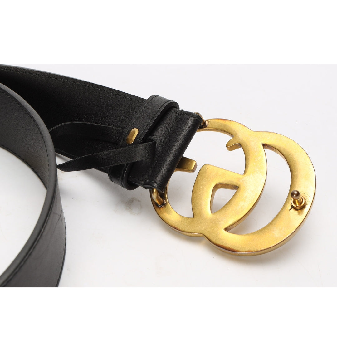 Gucci GG Marmont Shiny Buckle Belt