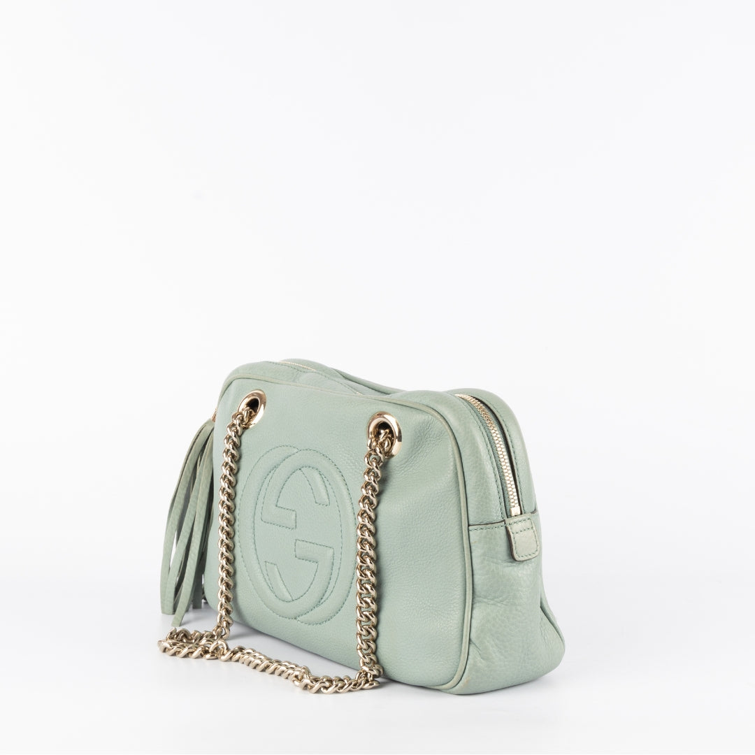 Gucci Soho Mint Green Chain Shoulder Bag