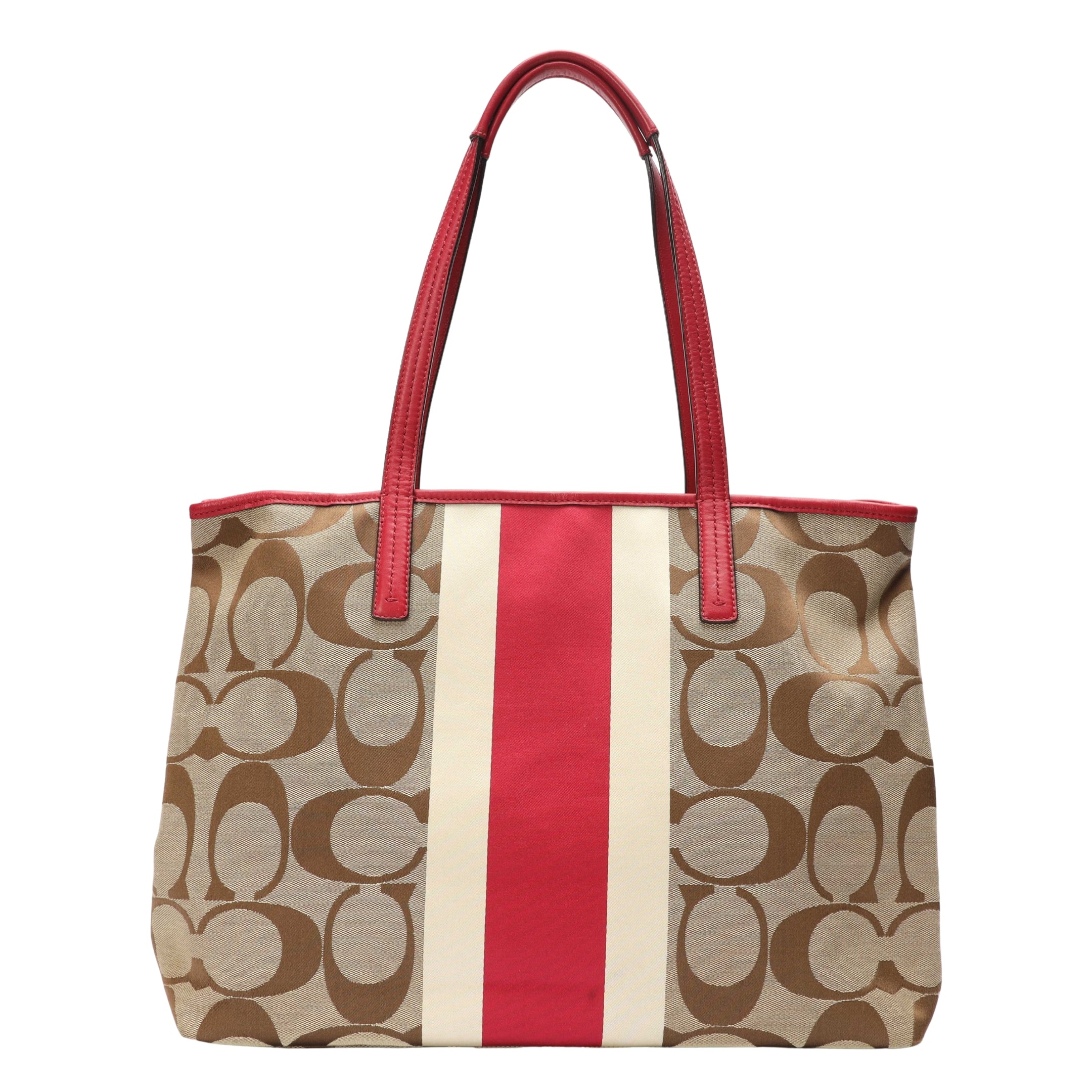 Coach Hamptons Signature Stripe Tote