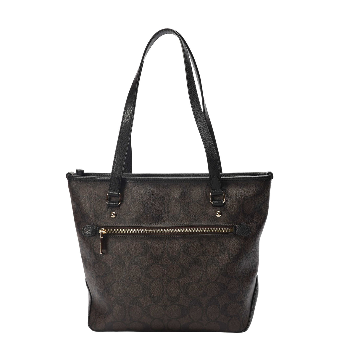 Coach Brown Signature Coated Tote