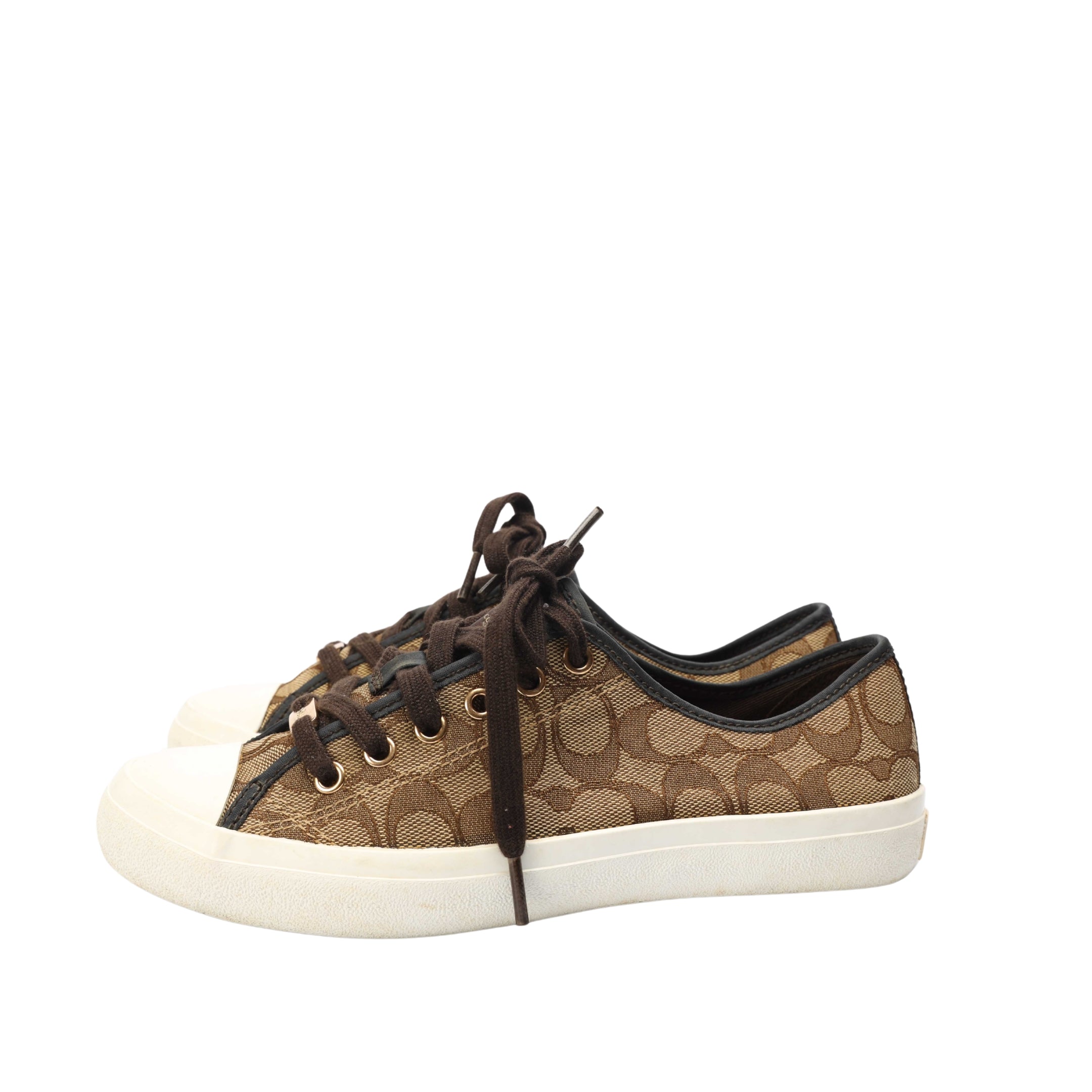 Coach Canvas Patterned Sneakers
