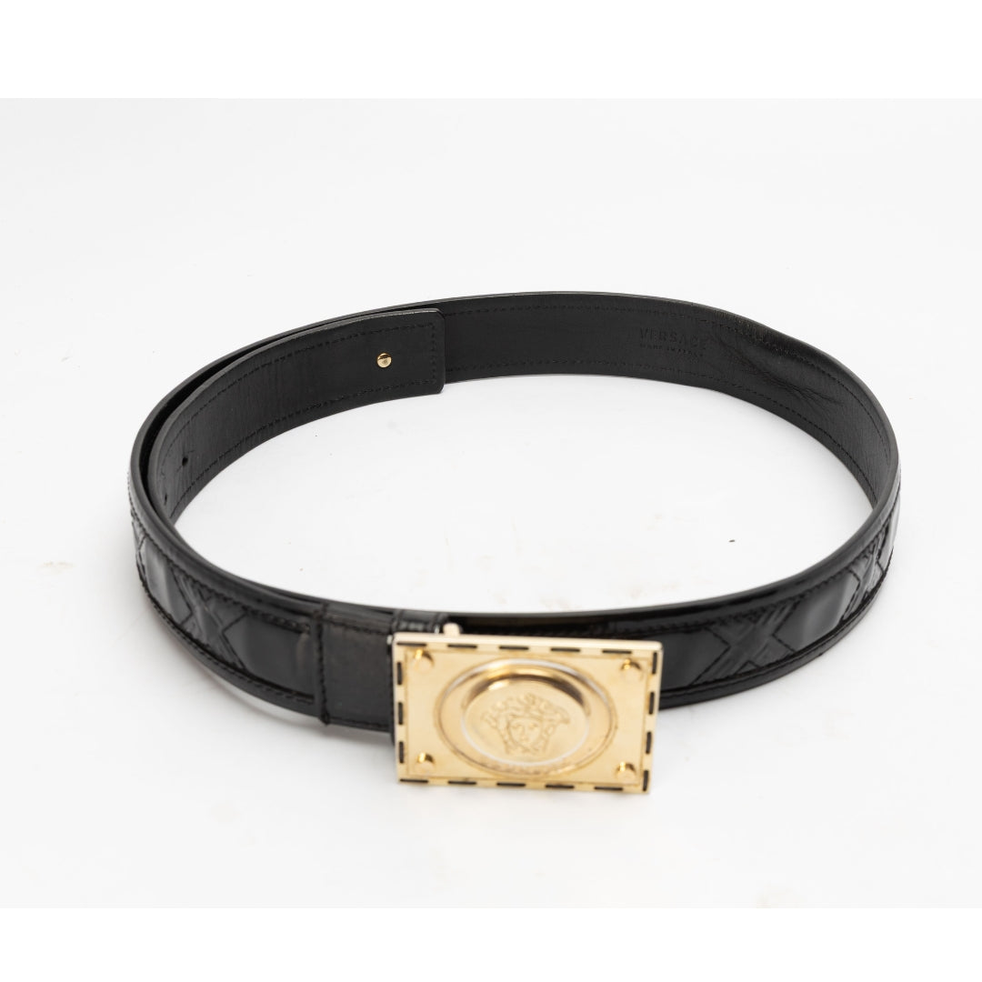 Versace La Medusa Leather Belt