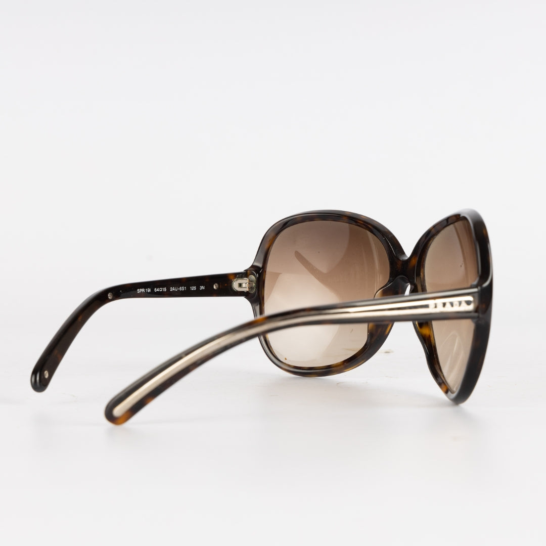 Prada Tortoise Frame Oversized Sunglasses