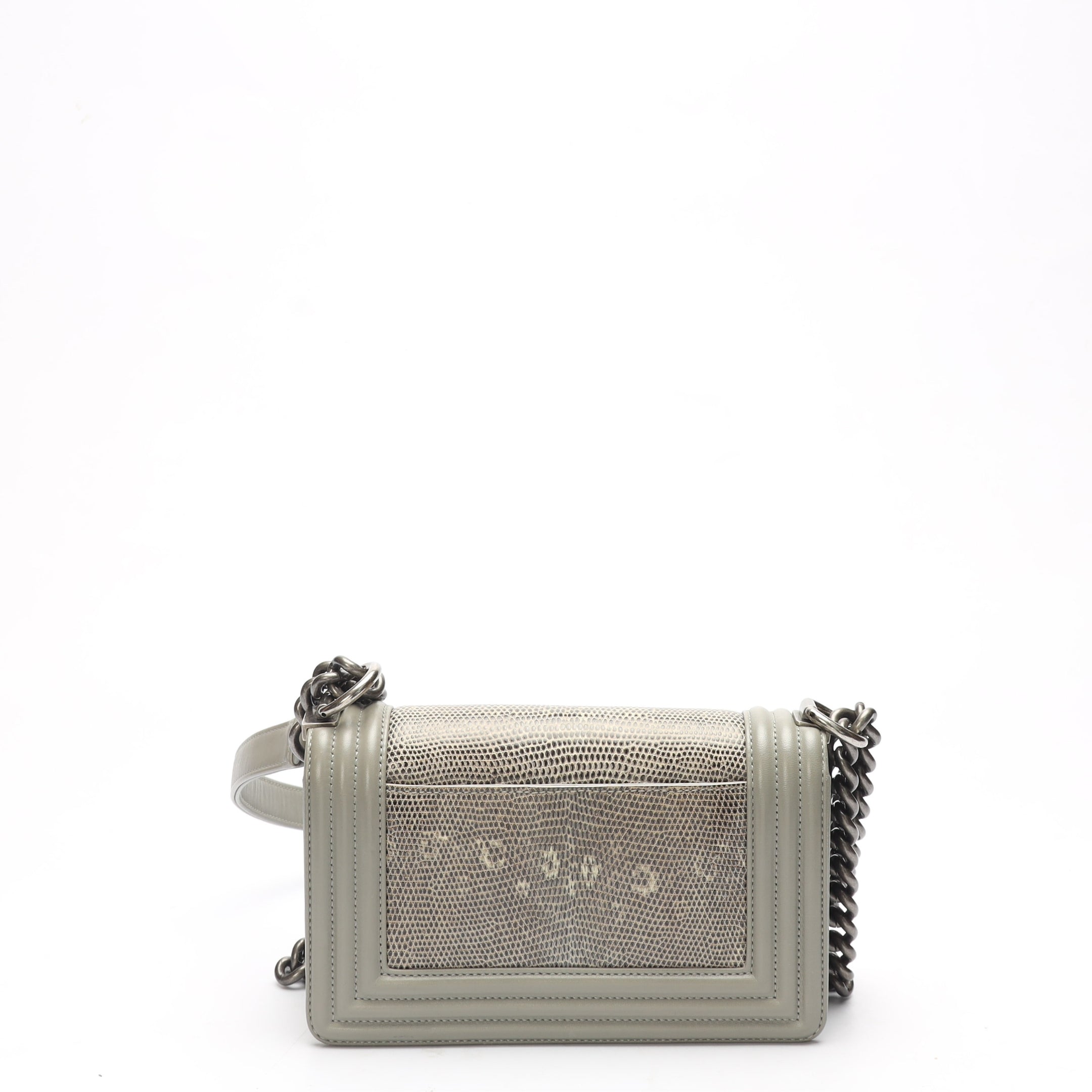 Chanel Boy Grey Flap Crossbody Bag