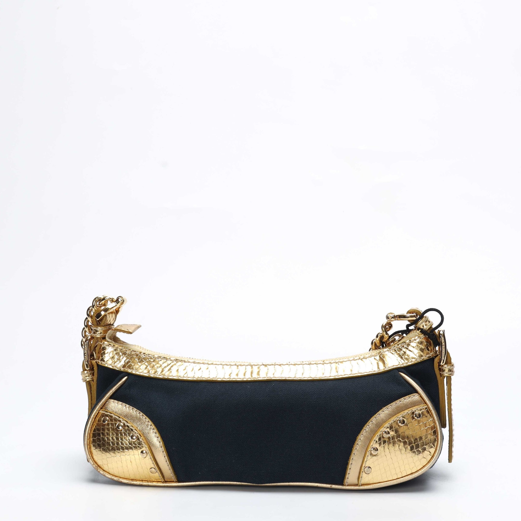 Dolce and Gabbana Black Gold Shoulder Bag