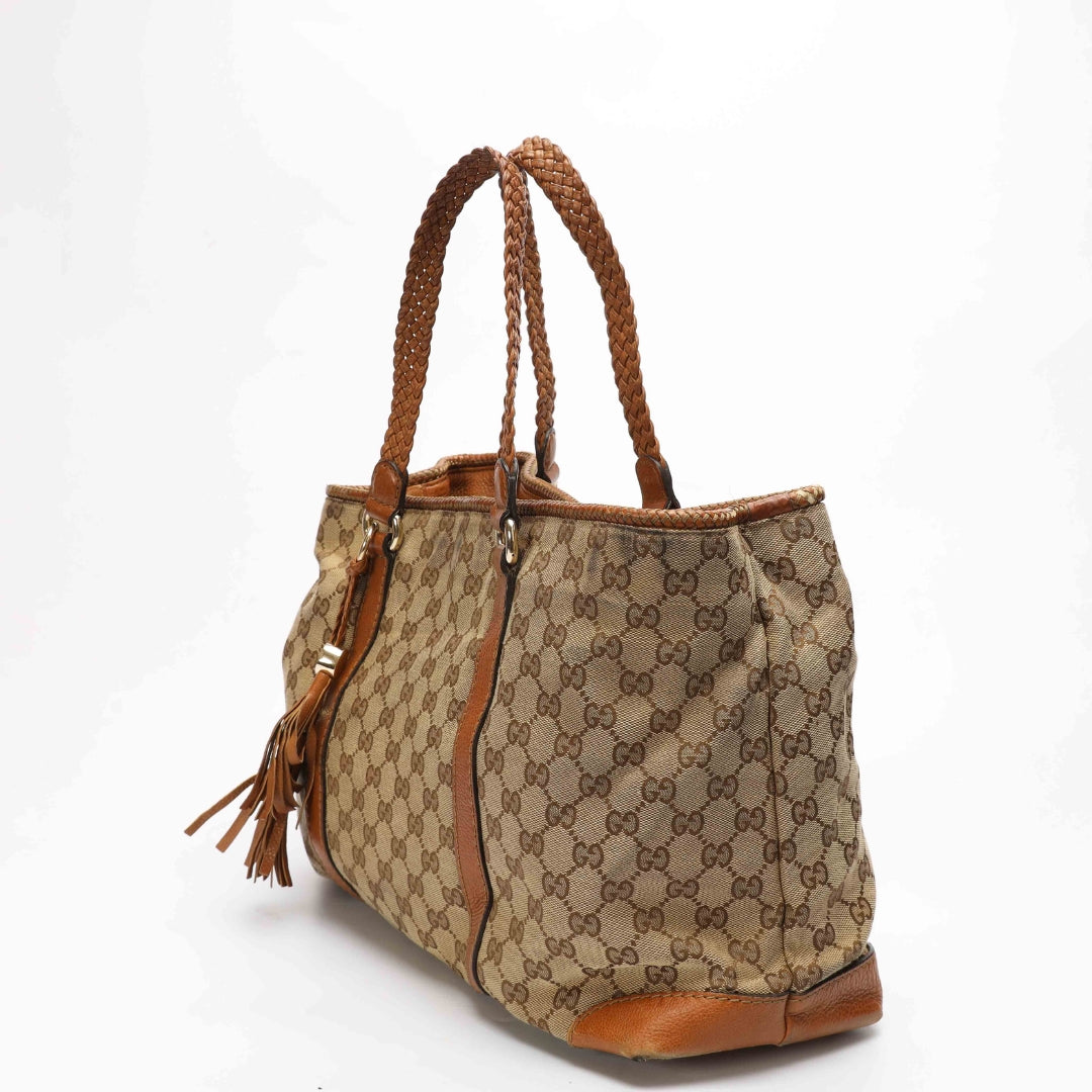 Gucci Beige/Brown GG Canvas Bella Tote