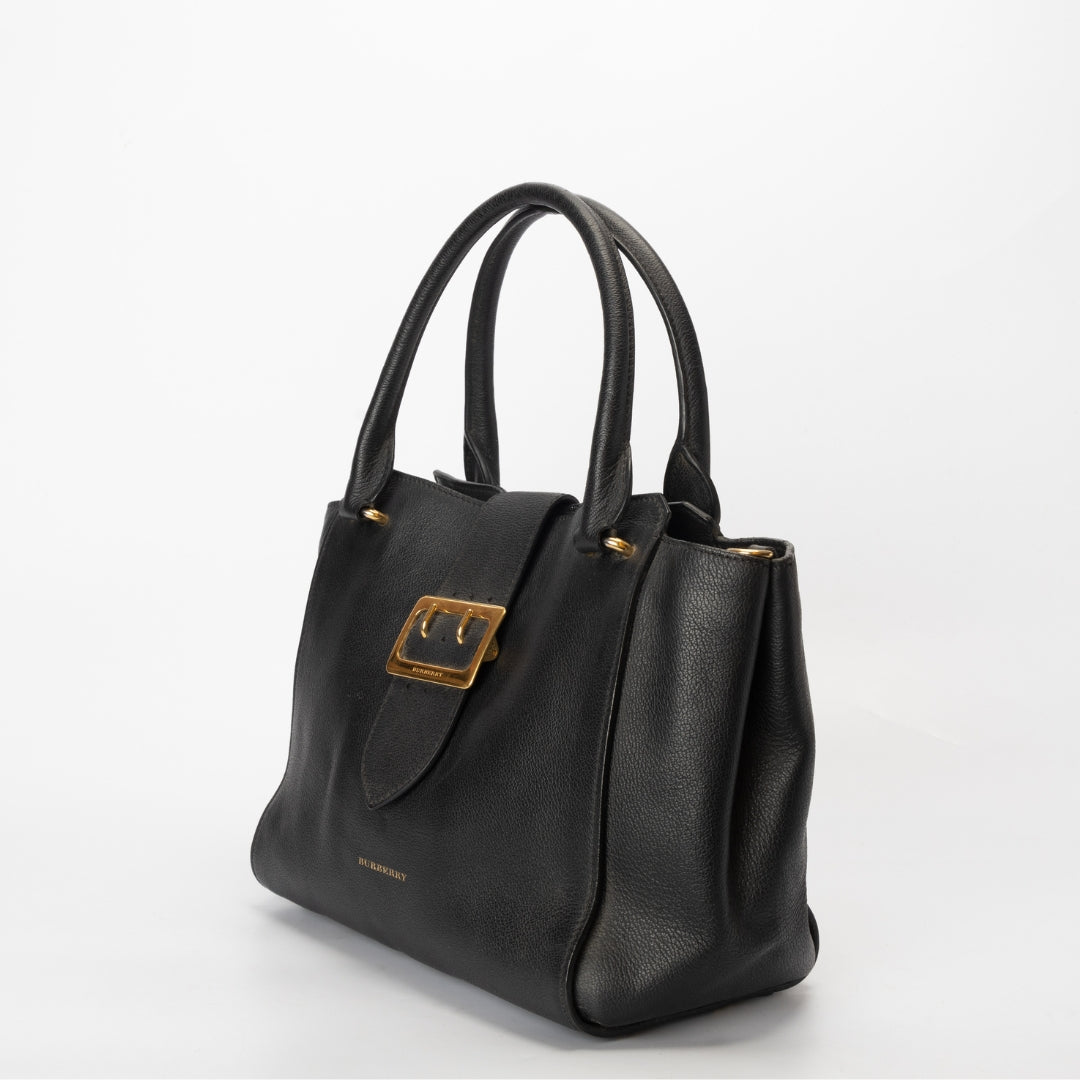 Burberry Buckle Leather Tote