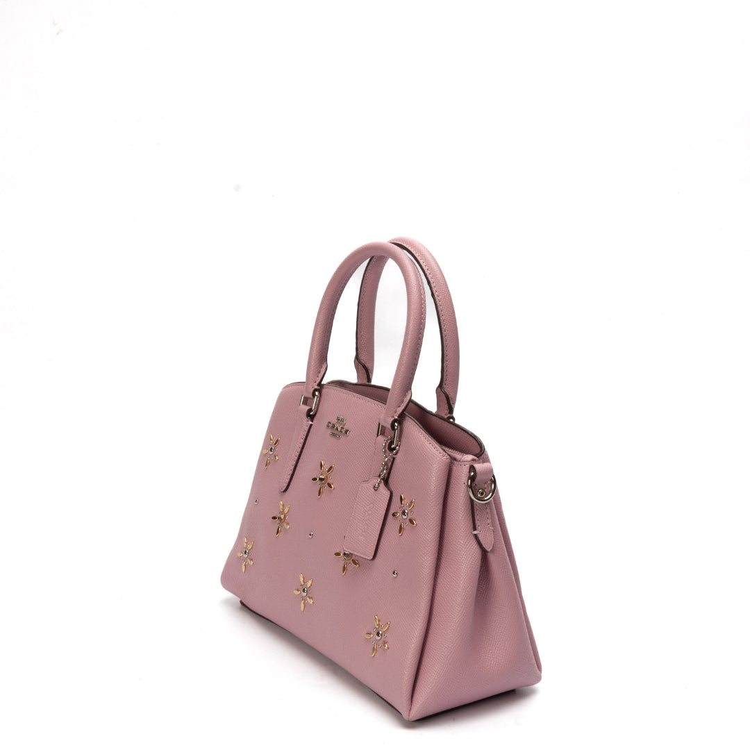 Coach Lillie Floral Studded Carryall Satchel