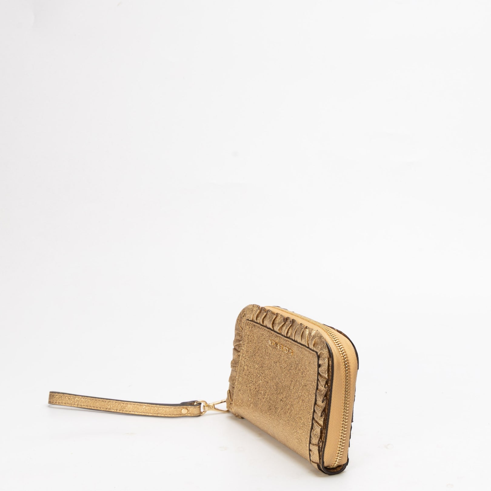 Michael Kors Gold Glitter Zippy Wallet