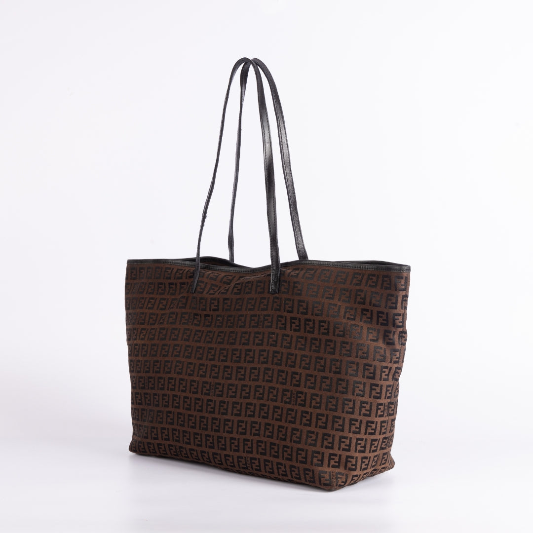 Fendi Brown Zucca Shopper Tote