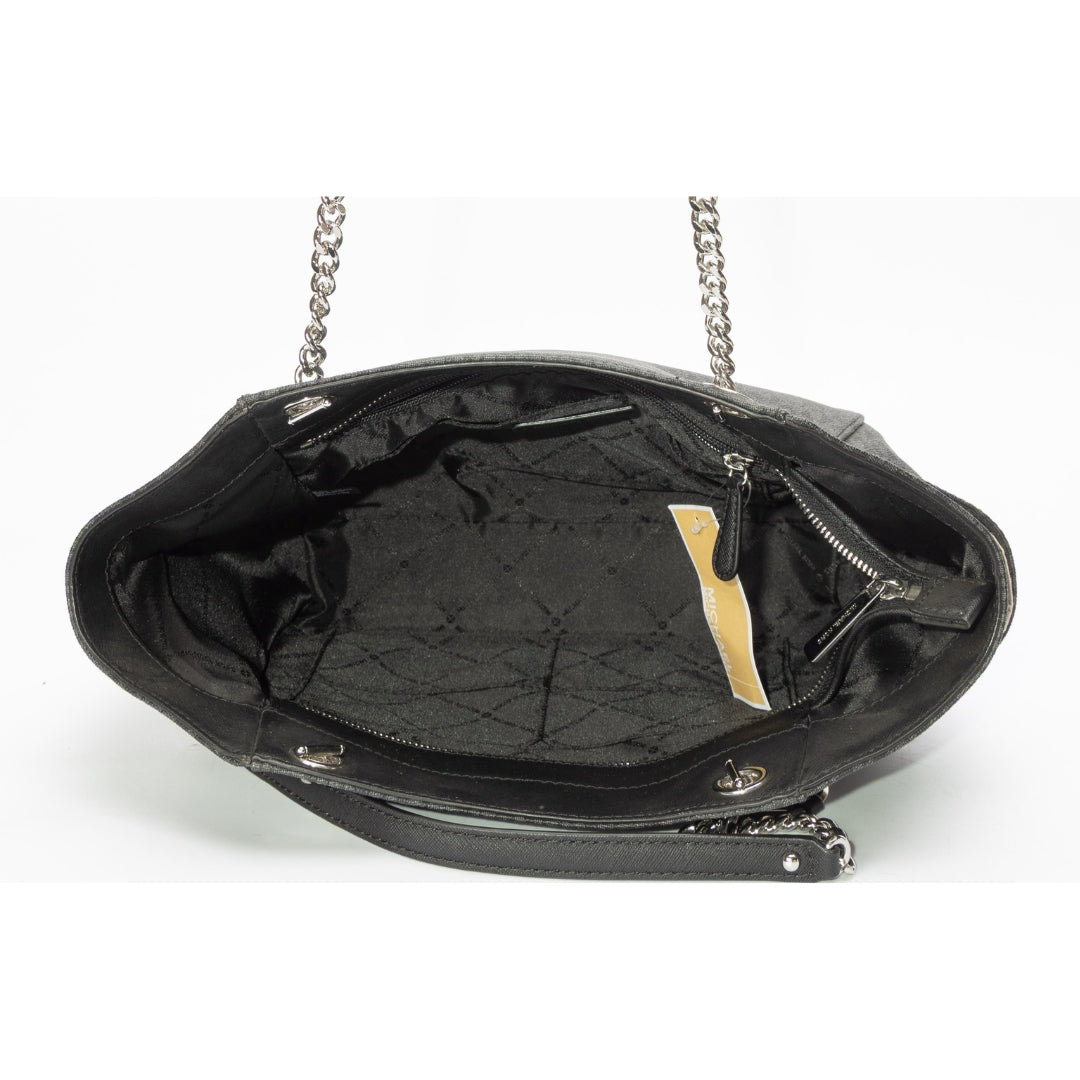 Michael Kors Black Jet Set Large Logo Tote