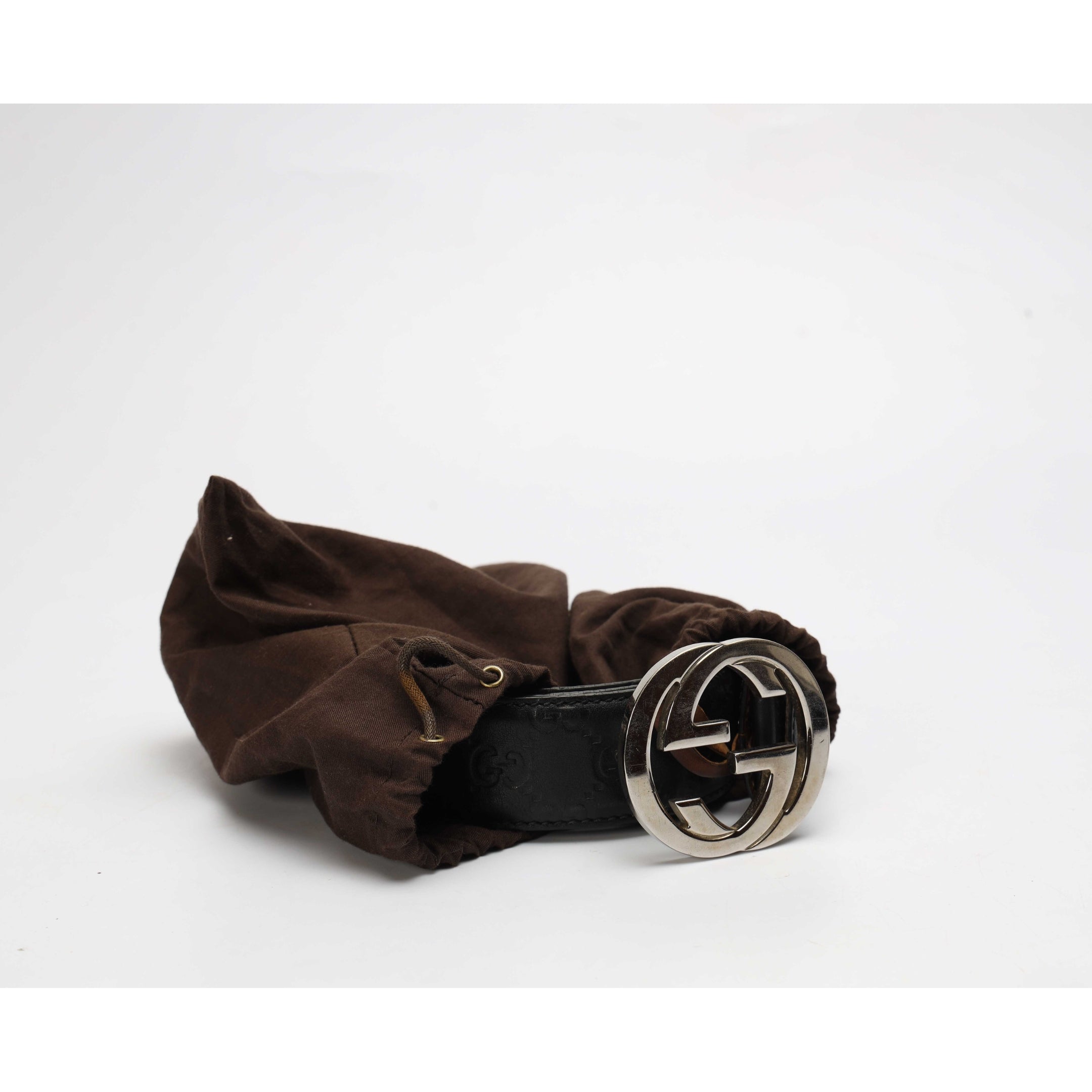 Gucci Brown GG Logo Casual Belt