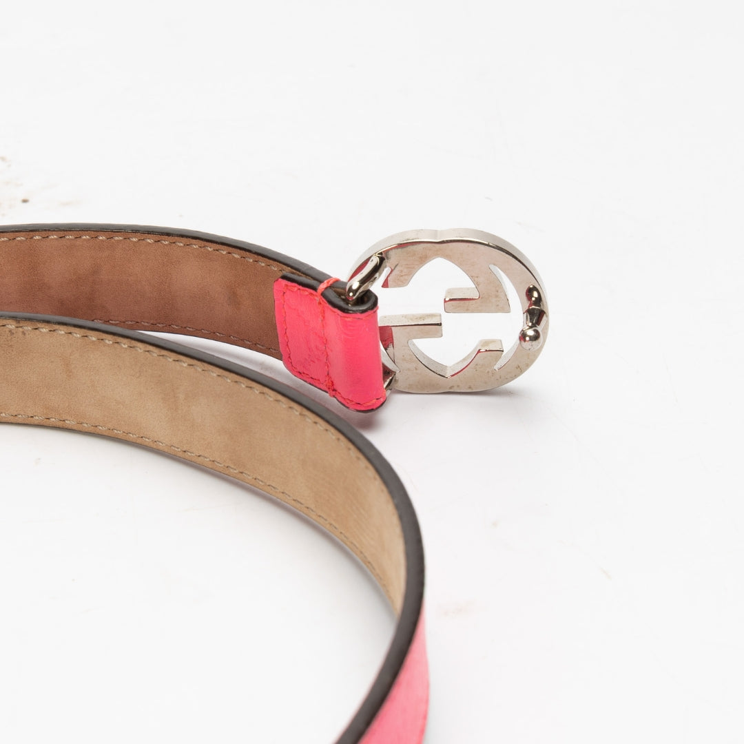 Gucci Pink GG Buckle Belt