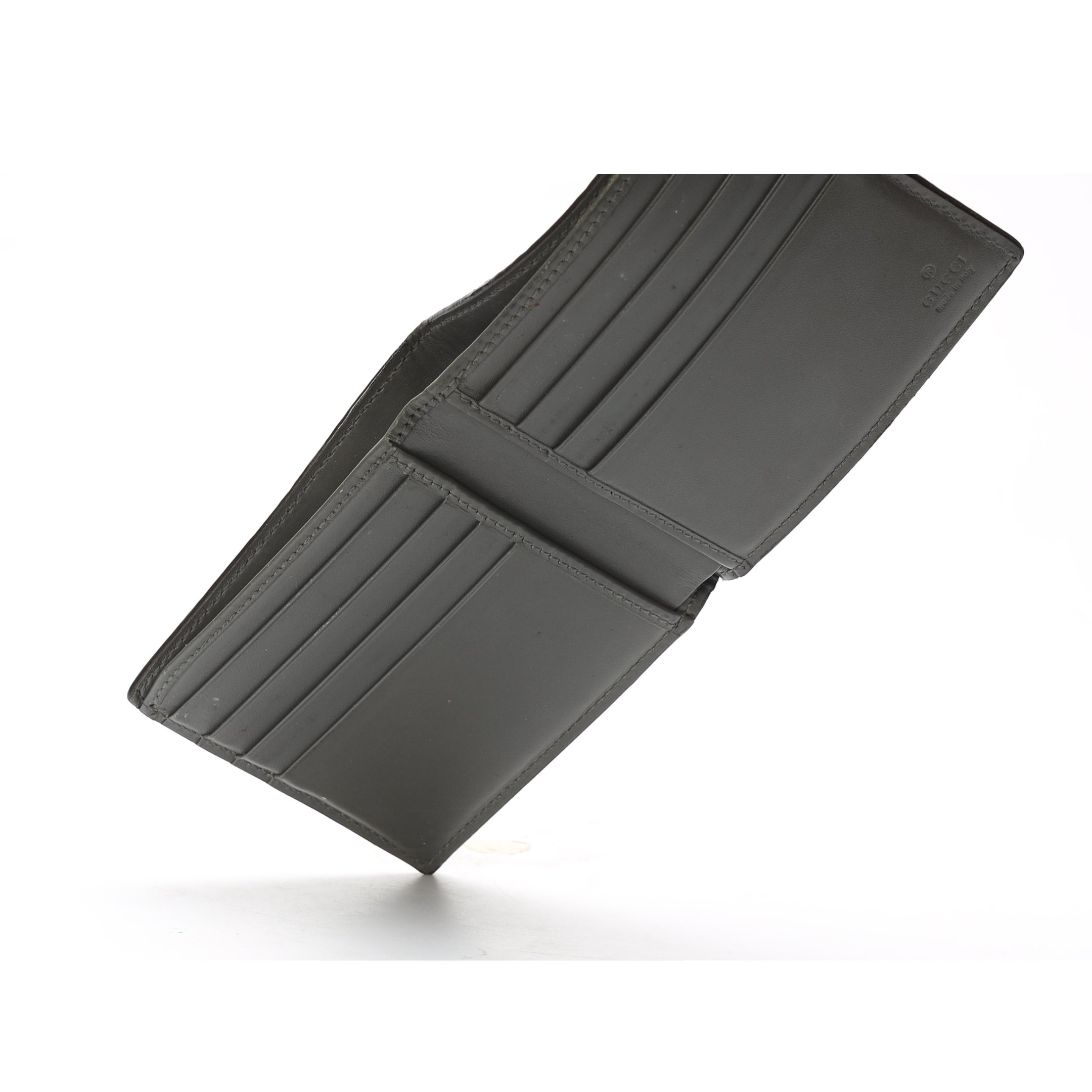 Gucci GG Emblem Charcoal Coin Wallet