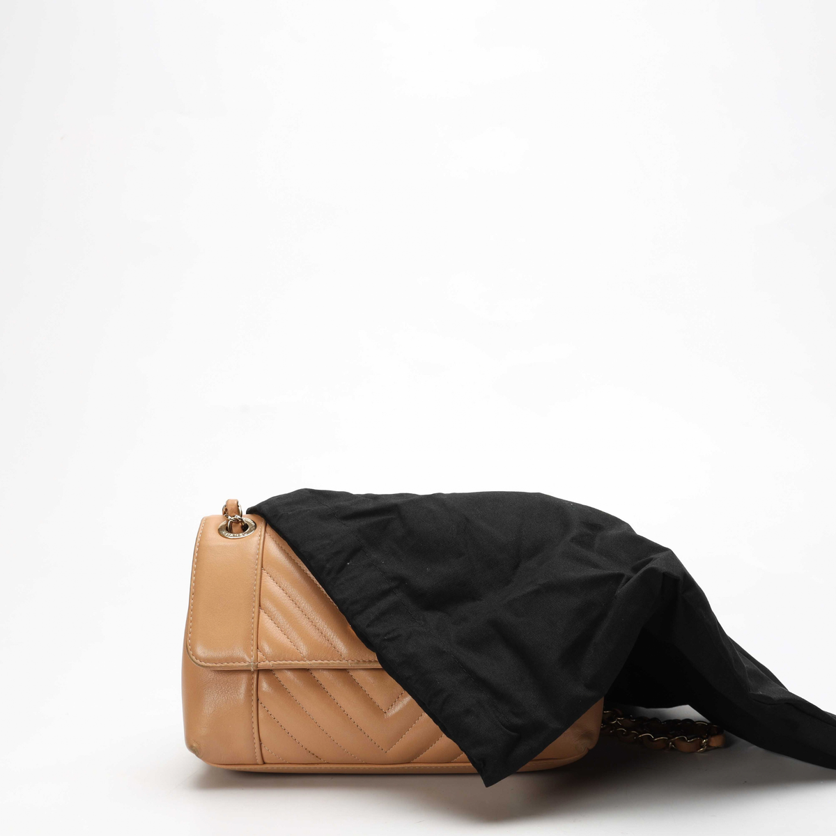 Chanel Beige Flap Crossbody Bag