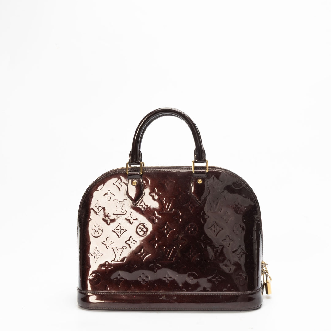 Louis Vuitton Amarante Vernis Alma GM Bag