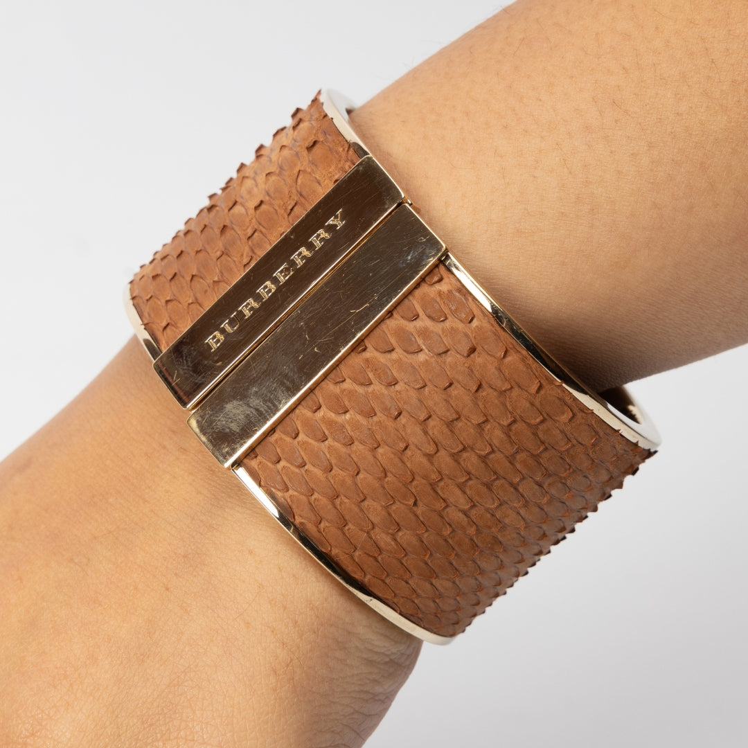 Burberry Python Cuff Bracelet