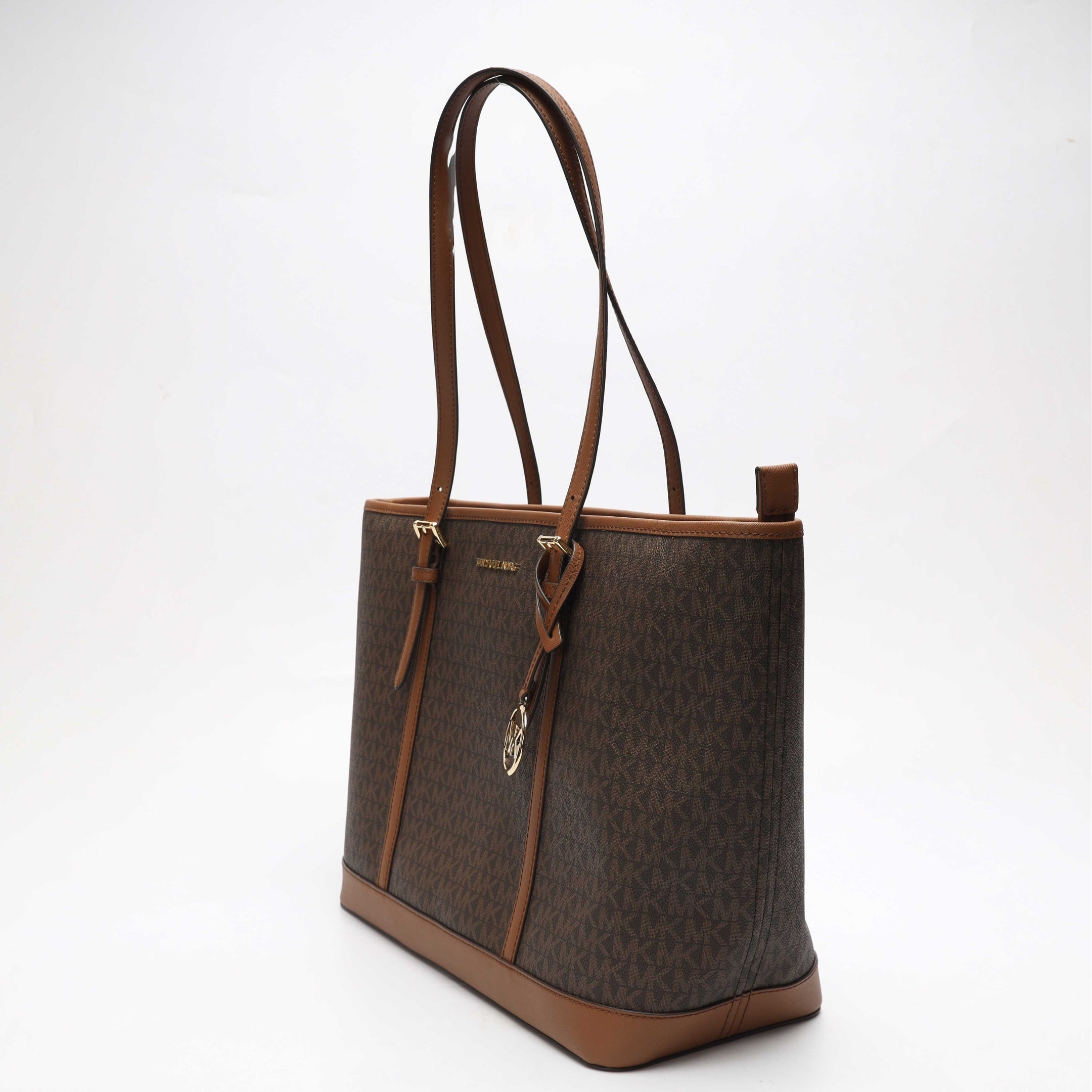 Michael Kors Jet Set Brown Travel Large Logo Tote