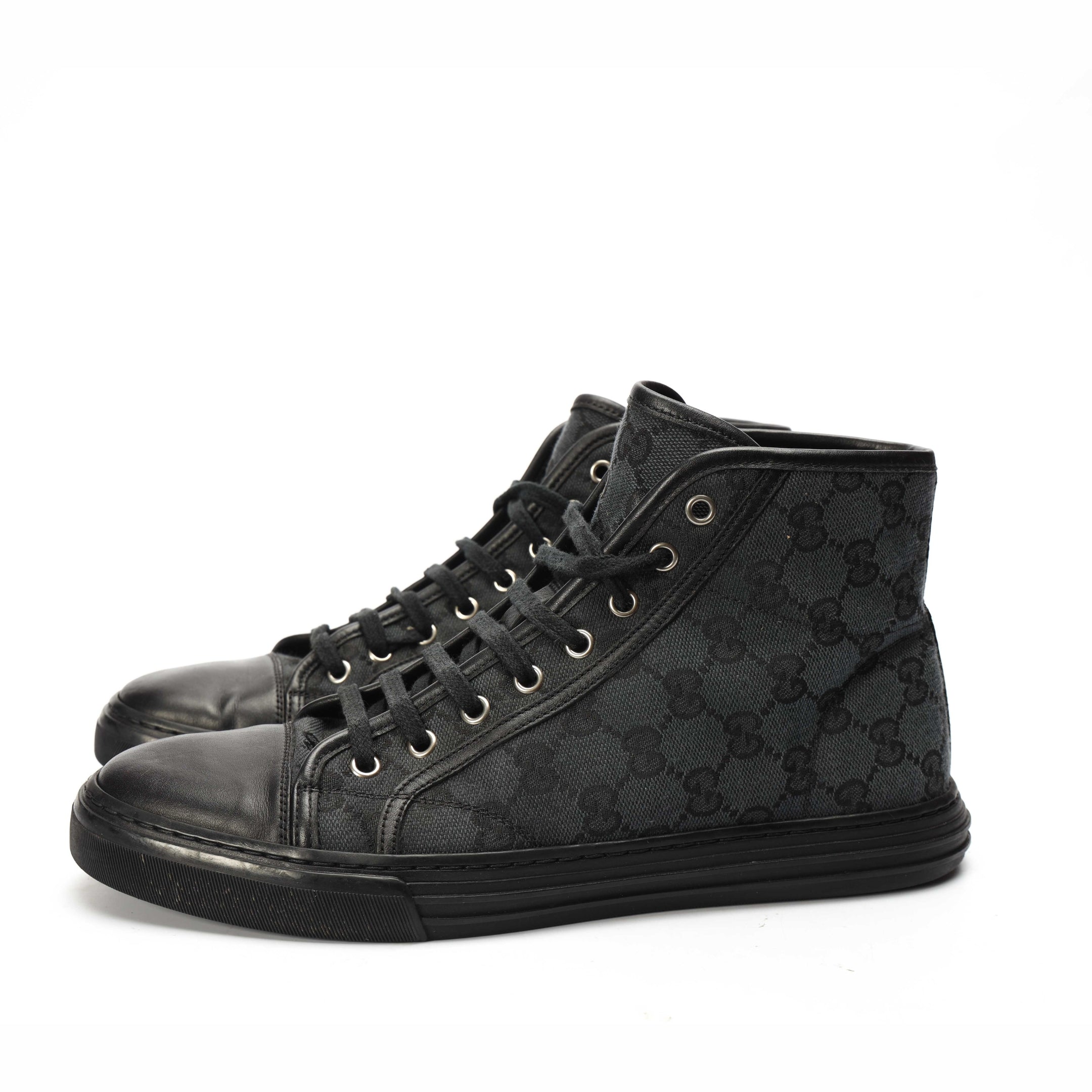Gucci Black GG Brooklyn High Top Sneakers
