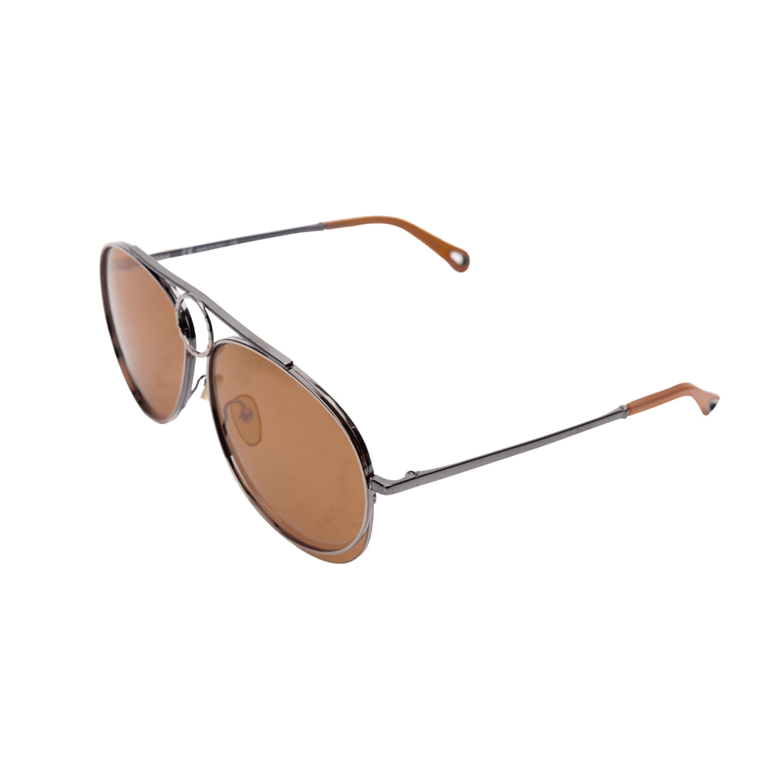 Chloe Metal Mirrored Romie Aviator Sunglasses