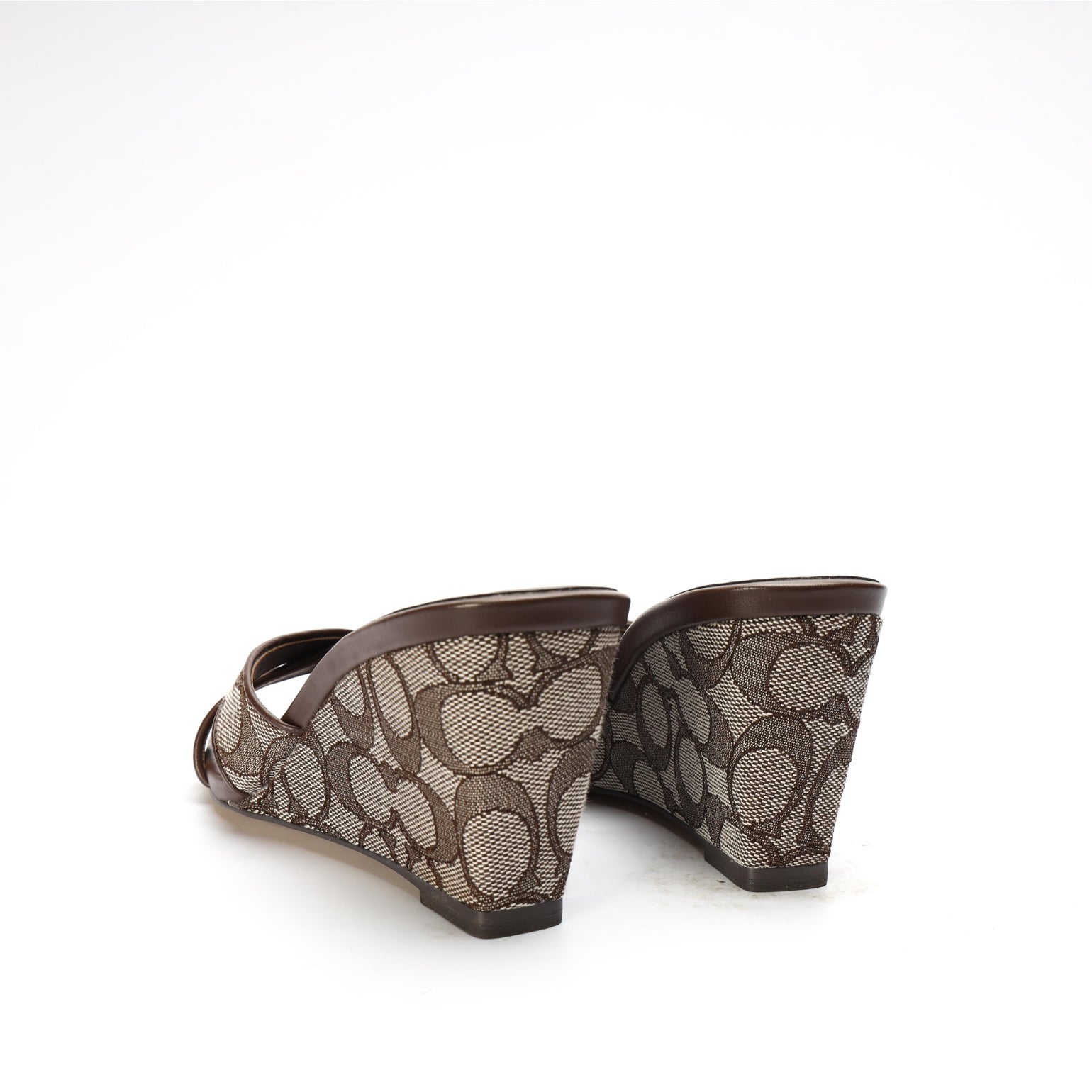 Coach Wedge Sandal In Signature Jacquard