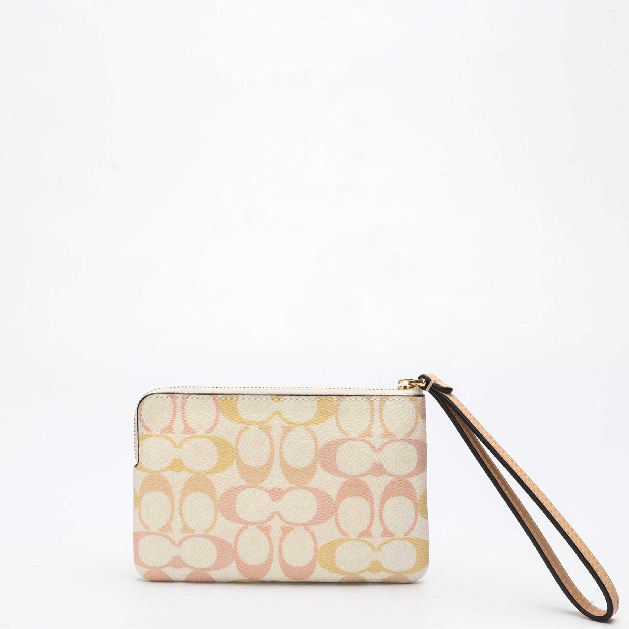 Coach Pretty Signature Canvas Zip Wristlet