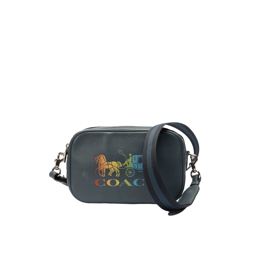 Coach Gunmetal Medium Logo Cross Body
