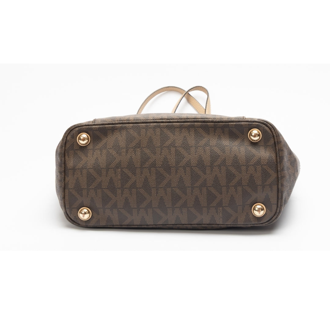 Michael Kors Signature Coated Canvas Jet Set Tote