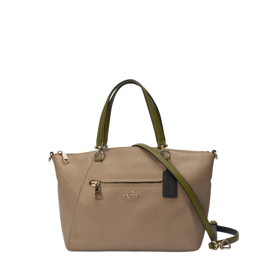 Coach Gold Moss Prairie Medium Satchel