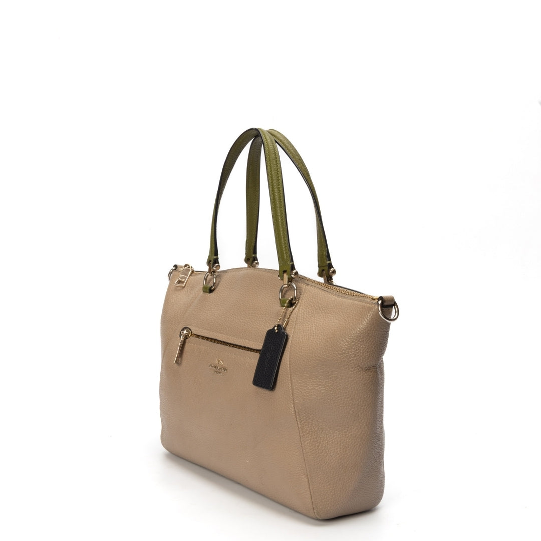 Coach Gold Moss Prairie Medium Satchel