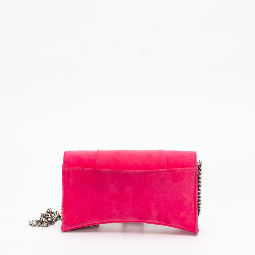 Balenciaga Velvet Hourglass Wallet On Chain