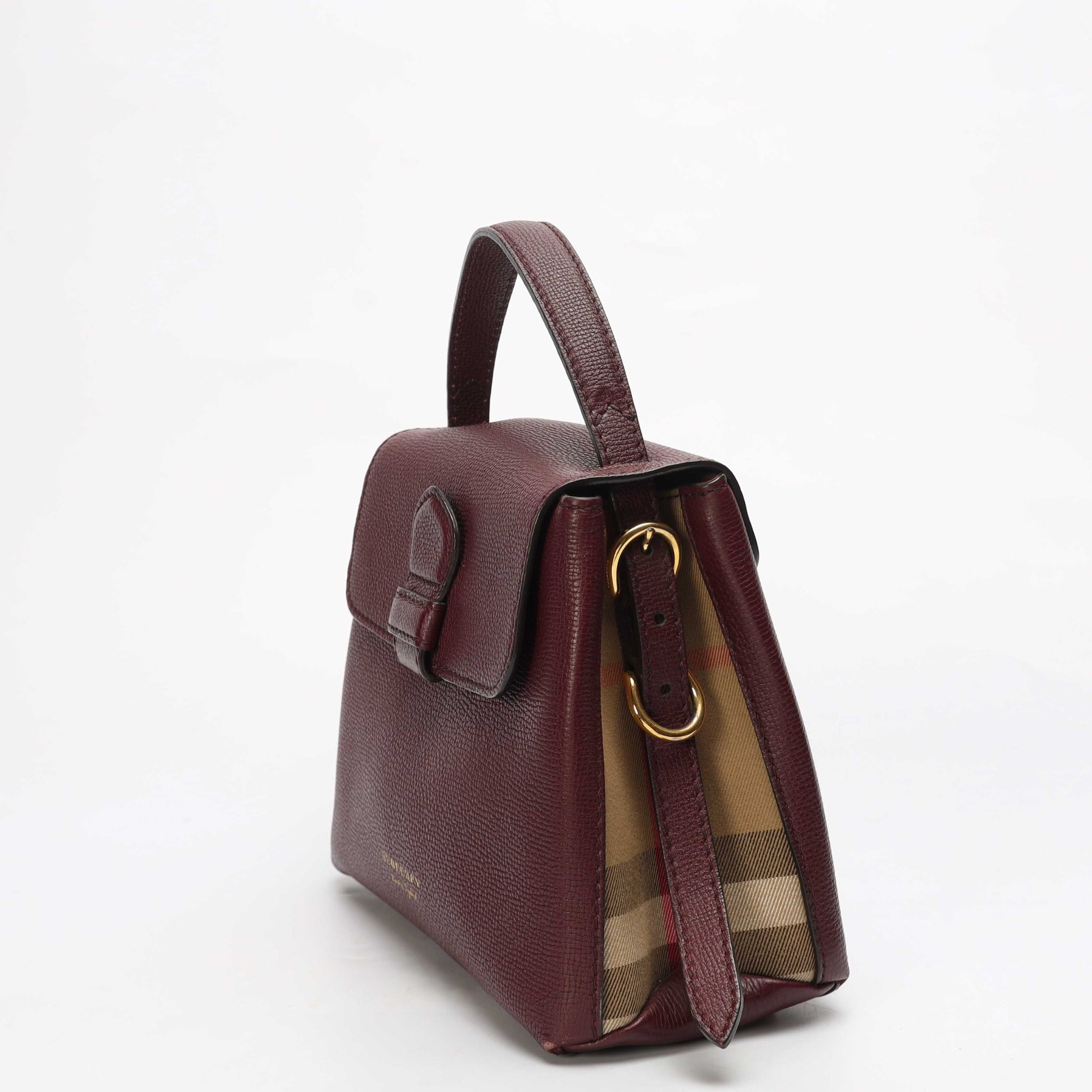 Burberry Burgundy Camberley Convertible Satchel
