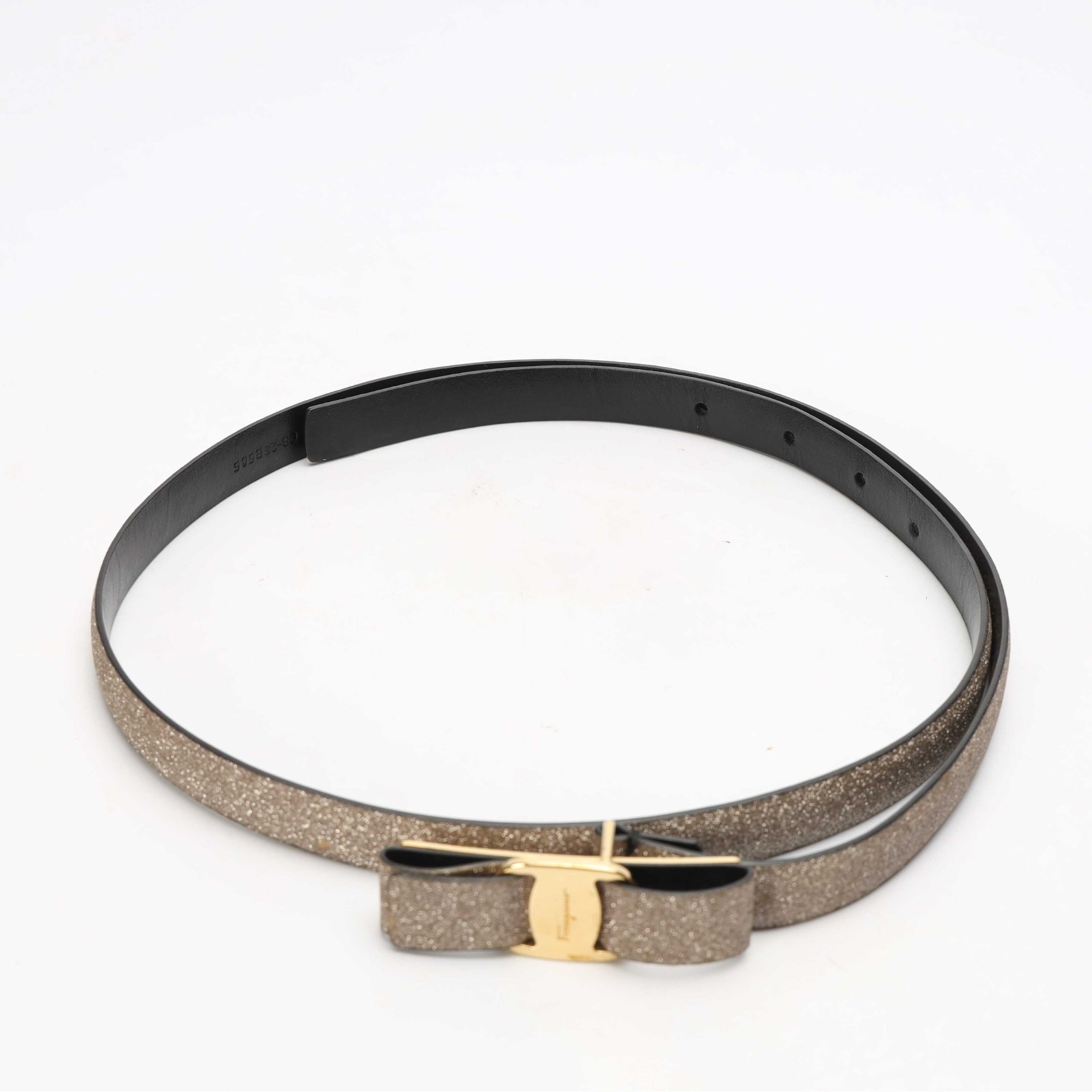 Salvatore Ferragamo Glittery Vara Bow Belt