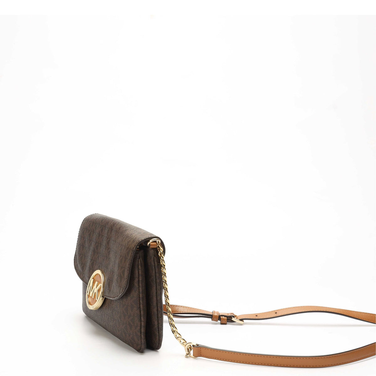 Michael Kors Fulton Flap Brown Crossbody Bag
