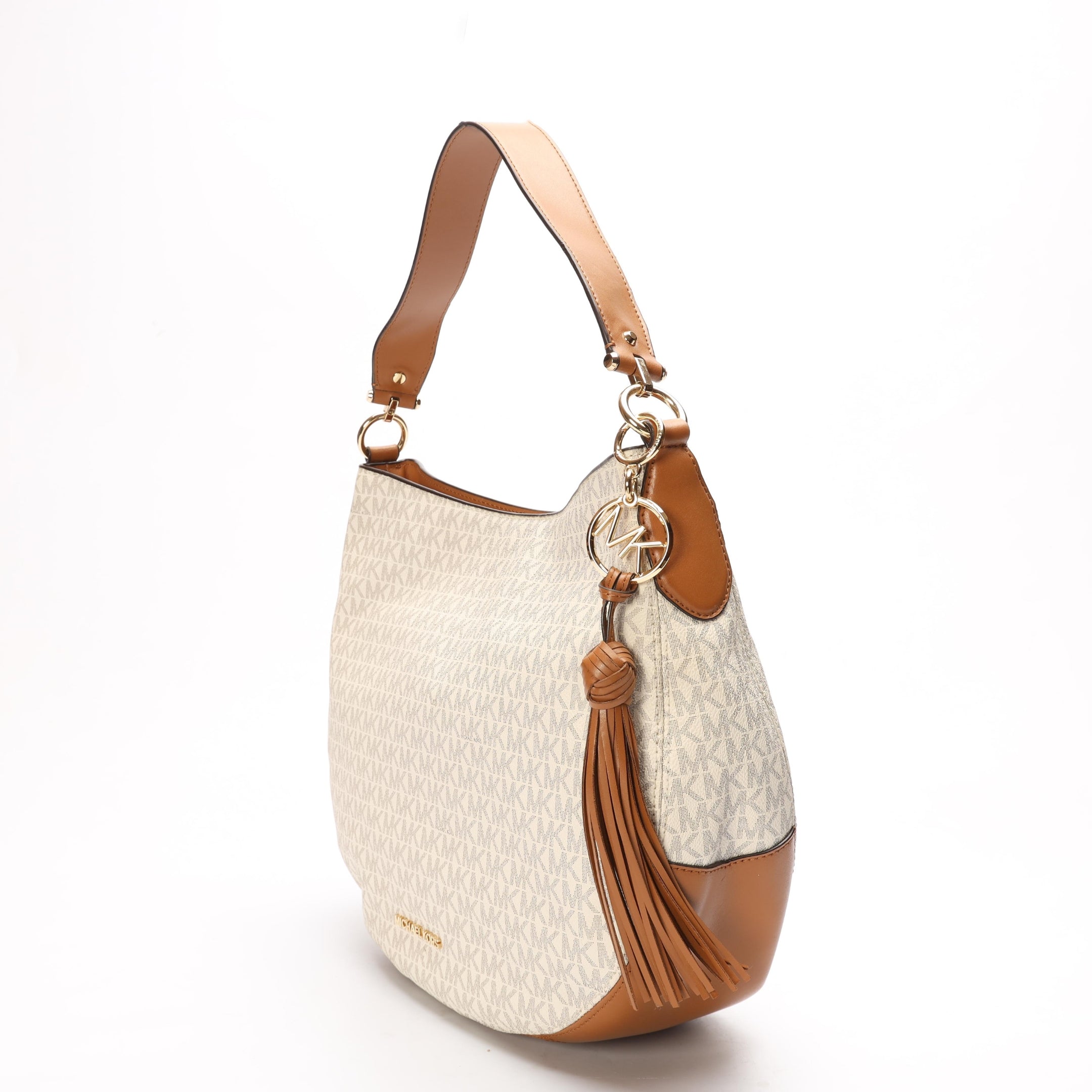 Michael Kors Brooke White Logo Hobo Bag