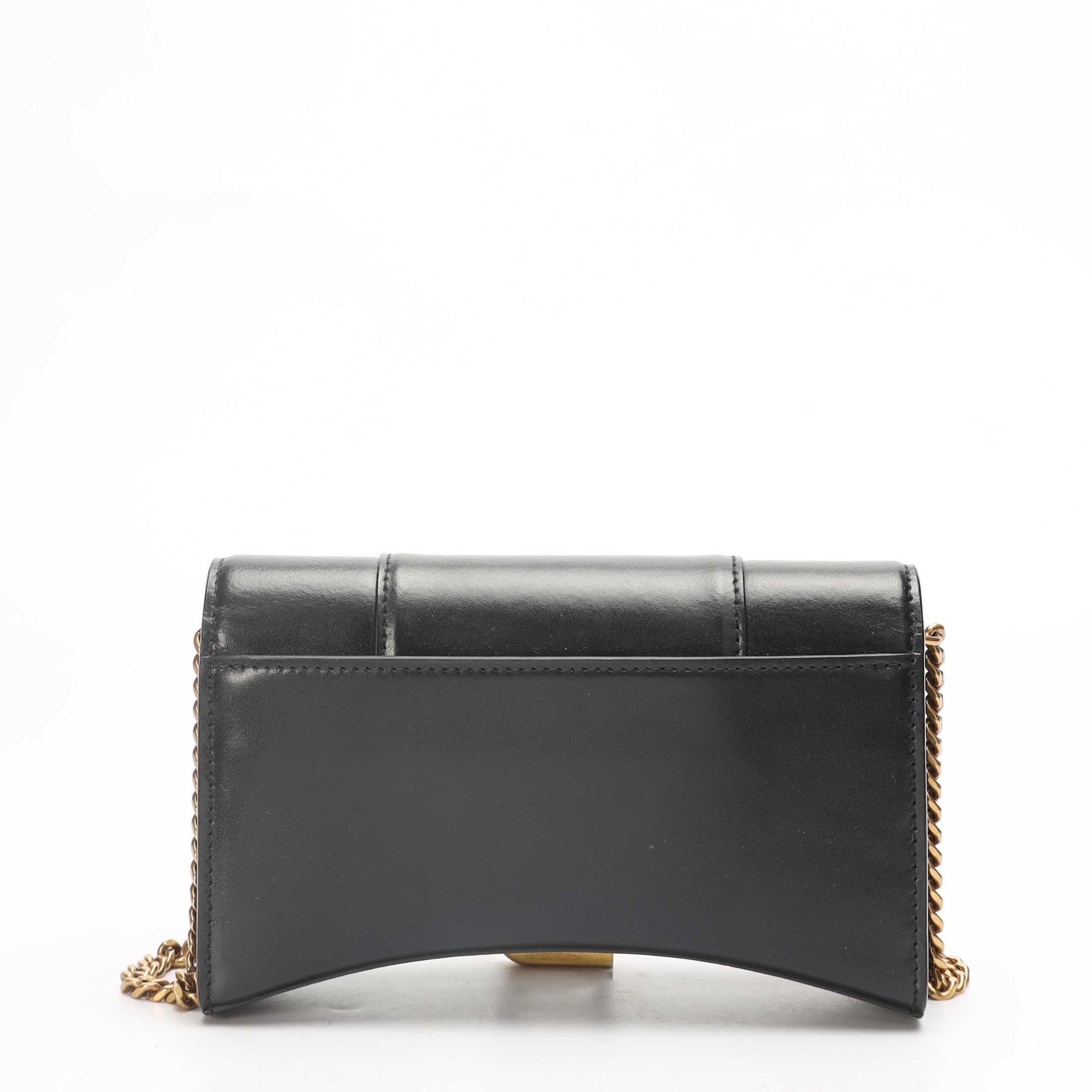 Balenciaga Black Hourglass Chain Crossbody Bag