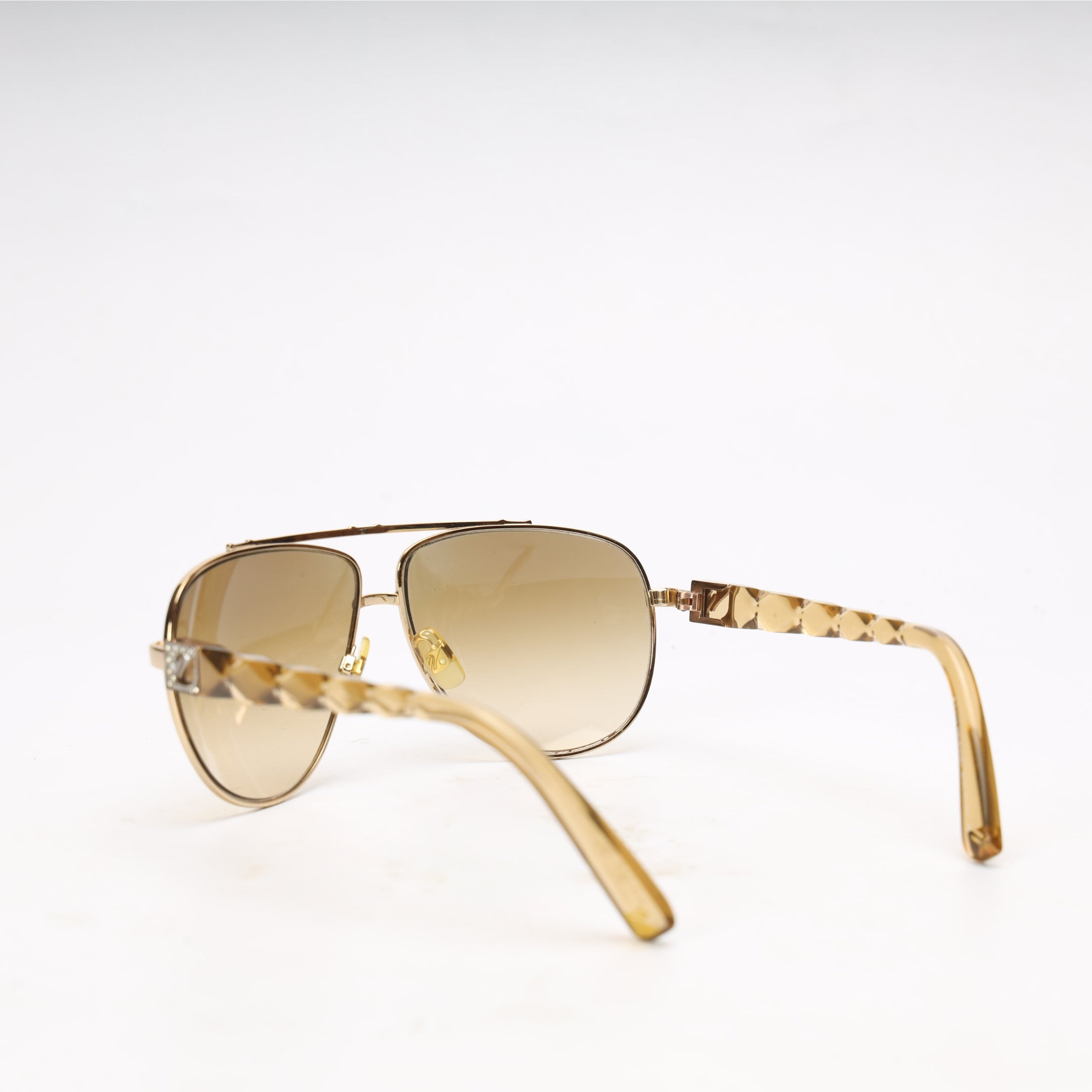 Swarovski Golden Yellow Alligator Sunglasses