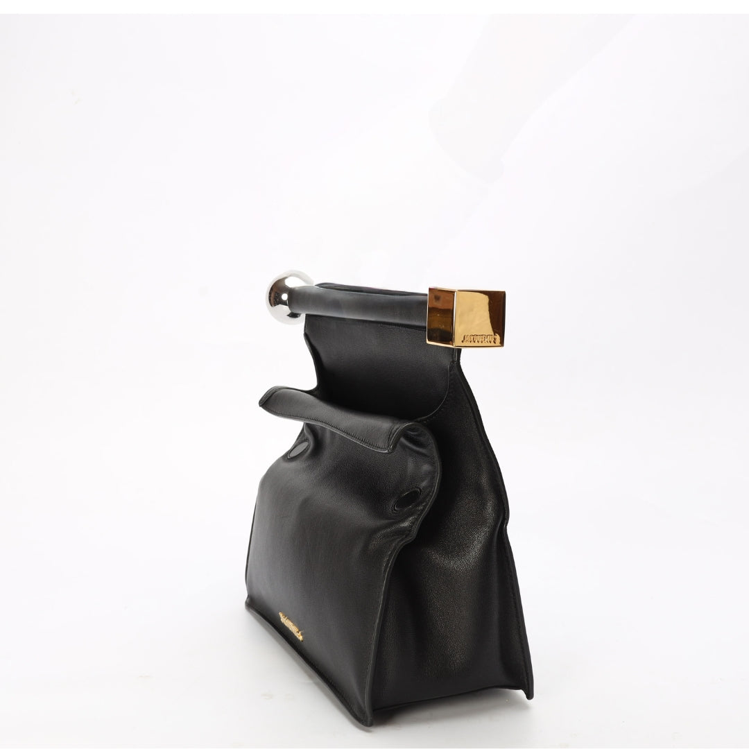 Jacquemus Black The Rond Carre Clutch