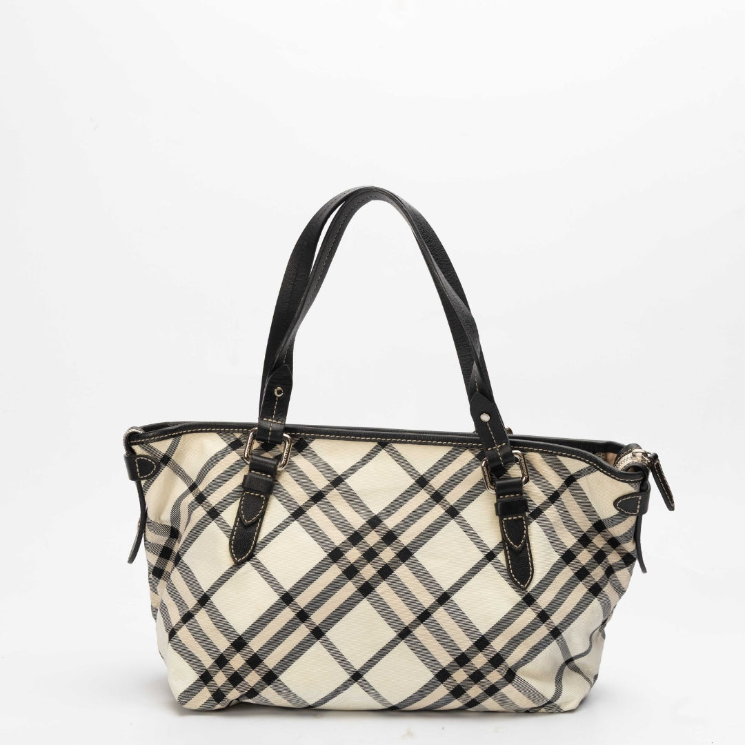 Burberry Nova Check Canvas Tote Bag